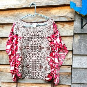 📌SALE $8.📌Free 2 Luv Women's Top Butterfly Sleeves  Multi Colors size 1X